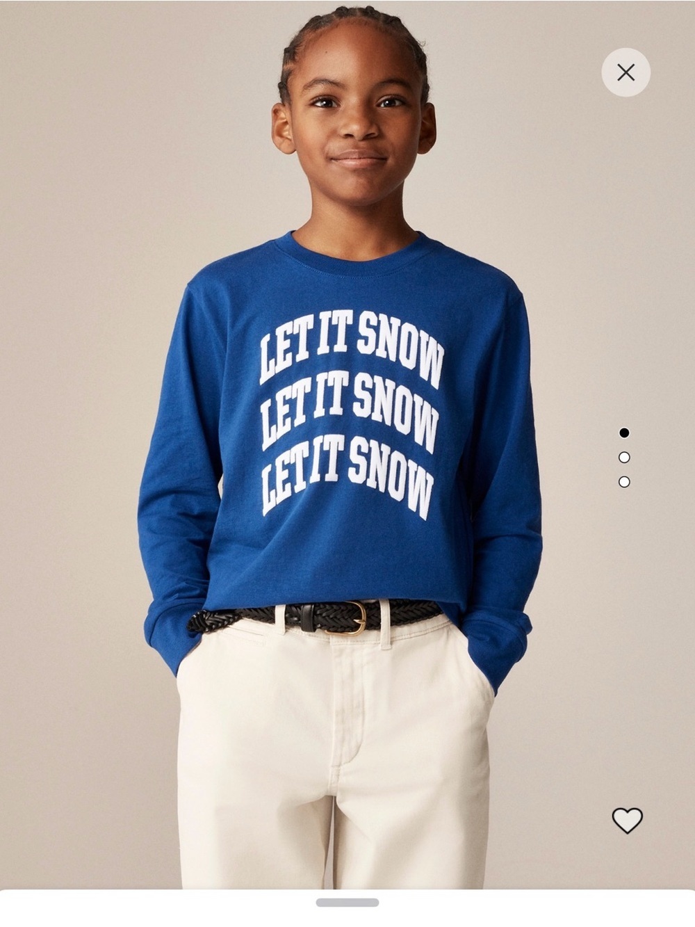 Crewcuts Royal Blue Long-Sleeve 'Let It Snow' Graphic Tee